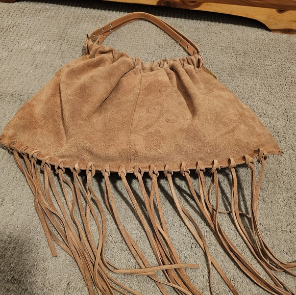 EL PORTAL Suede and leather bag - Picture 2 of 9